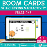 Fractions Boom Cards | 4th Grade Digital Math Review Test 
