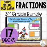 Fractions 3rd Grade Math Boom Cards for Fraction Review Bundle