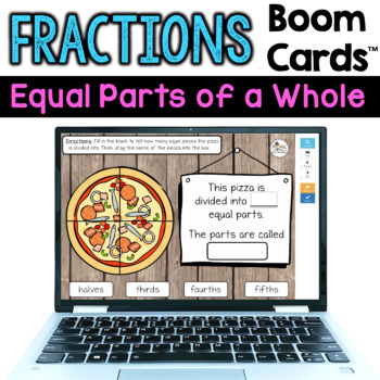 Preview of Fractions Boom Cards (Equal Parts of a Whole)