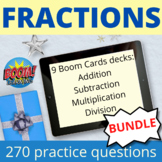 Fractions Boom Cards Winter Distance Learning