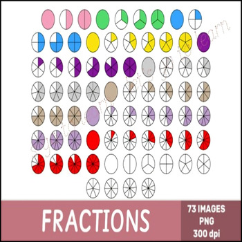 Preview of Fractions Bundle Clipart | Activity | Practice Worksheets | Game