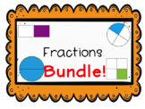 Fractions Bundle! (Whole, Halves, Fourths, Equal + Unequal Parts)