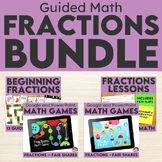 Fractions Lessons and Centers Bundle for Guided Math Group