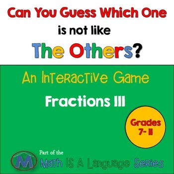 Preview of Fractions - Can you guess which one? Game III