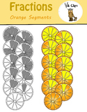 Fractions Clip Art Orange Segments
