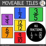 Fractions Clipart - Basic Fractions, Numerical Form - PRIM