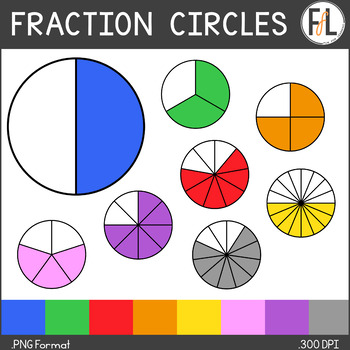 Fraction Circles tiles 51 Piece Set Discovery  Elementary Math Visual Learning 