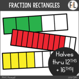 Fractions Clipart - Fraction RECTANGLES