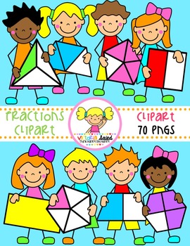 Preview of Fractions Clipart {Kids Clipart}