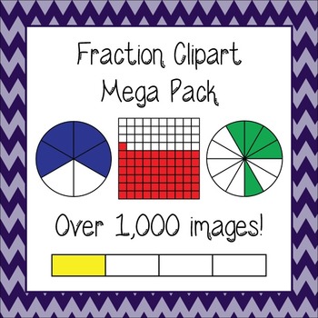 Preview of Fractions Clipart Megapack: Bars, Circles, and Hundreds Grids-Over 1000 Images!