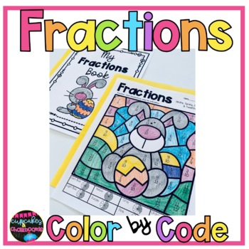 Preview of Fractions Color By Number Worksheets   Fractions Coloring  Identifying Fractions
