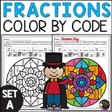 Fractions Color by Code Worksheets | Set A