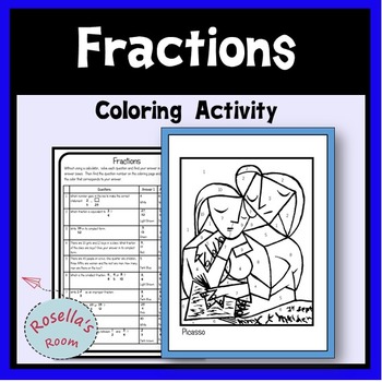 Preview of Fractions Coloring Activity