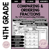 Fractions Comparing Worksheets (4.NF.A.2)