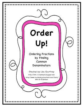 Fractions - Comparing and Ordering - Finding Common Denominators - Like