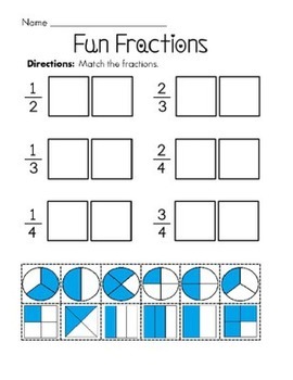 Preview of Fractions Cut & Paste