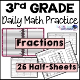 Fractions Daily Math Review 3rd Grade Bell Ringers Warm Ups