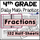 Fractions Daily Math Review 4th Grade Bell Ringers Warm Ups