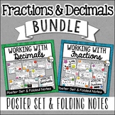 Fractions & Decimals - Anchor Charts and Folding Notes BUNDLE