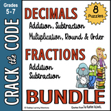 Fractions & Decimals Computation Practice - Crack the Code