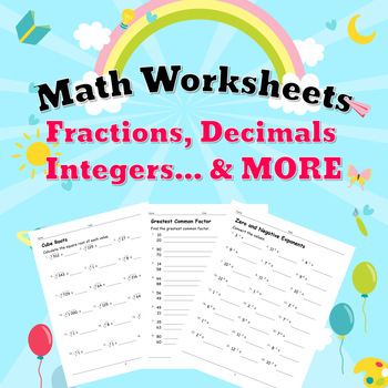 Fractions, Decimals, Integers, Geometry .... Math for 6 to 8 Grades