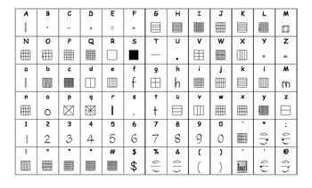 Preview of Fractions & Decimals Math Font