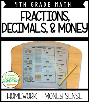 money fractions and decimals teaching resources tpt