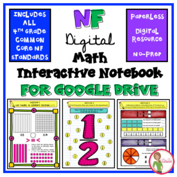 Preview of Fractions / Decimals (NF) INTERACTIVE NOTEBOOK - GOOGLE Use - Distance Learning
