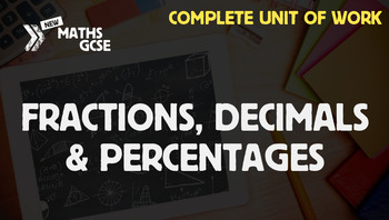 Preview of Fractions, Decimals & Percentages - Complete Unit of Work