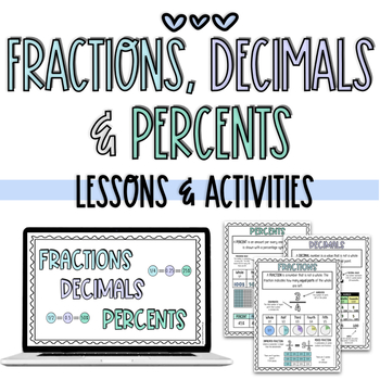 Preview of Fractions, Decimals & Percents | Lessons & Activities | Print + Digital