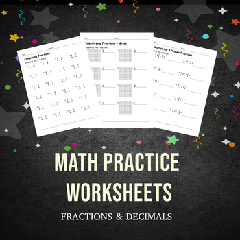 Fractions & Decimals Practice Problems (Answer Key Included) by Samir ...