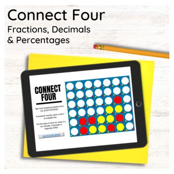 Preview of Fractions, Decimals and Percentages - Connect Four Game (Digital Download)