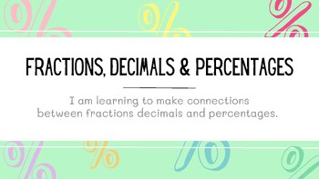 Preview of Fractions, Decimals and Percentages Equivalence