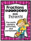 Fractions Decimals Percents (Fun Games Worksheets and Activities)