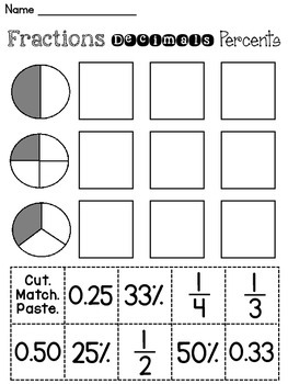 fractions decimals percents fun games worksheets and activities