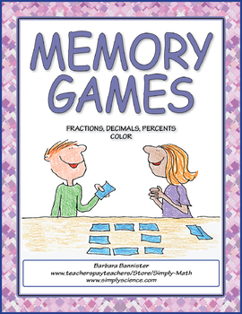 Preview of Fractions, Decimals, and Percents Memory Game