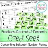 Converting Fractions, Decimals, and Percents Card Sort Activity