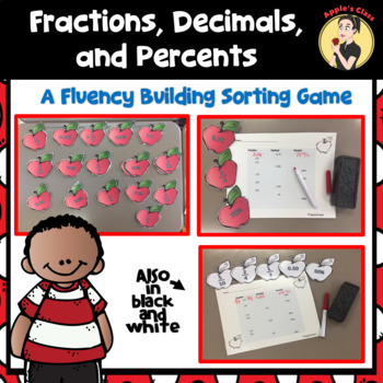 Preview of Fractions, Decimals, and Percents Matching