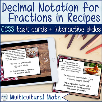 Preview of Relate Fractions and Decimals [Tenths & Hundredths] in Recipes 4.NF.C.5 & NF.C.6