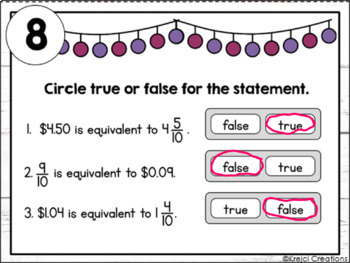 Fractions and Decimals Work Mats with Tenths and Hundredths - 4th Grade Math