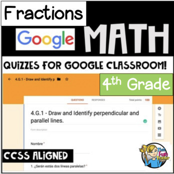 Preview of Fractions - Digital - 4th Grade - Distance Learning - Google Classroom