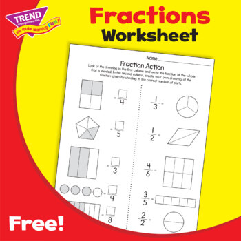 Preview of Fractions Digital Activity Free Printable Worksheet
