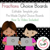 Fractions Digital Choice Boards - Differentiated Instructi