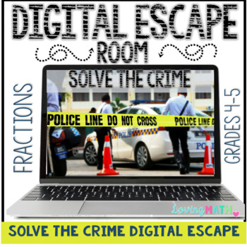 Preview of Fractions Digital Escape Room DISTANCE LEARNING