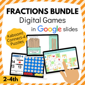 Preview of Fractions Digital Games Bundle │Distance Learning│Math Games