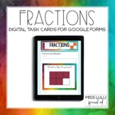 Fractions Digital Task Cards for Distance Learning w/ Goog