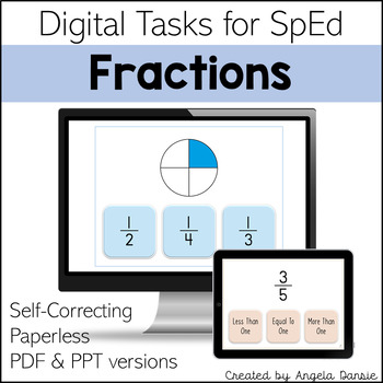 Preview of Fractions - Digital Tasks for Special Education