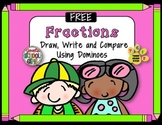 Fractions - Draw, Write, and Compare using Dominoes FREE