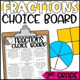Fractions Enrichment Activities for 3rd Grade - Math Menu,