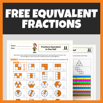 Preview of Equivalent Fractions Worksheet | Free 4th Grade Math